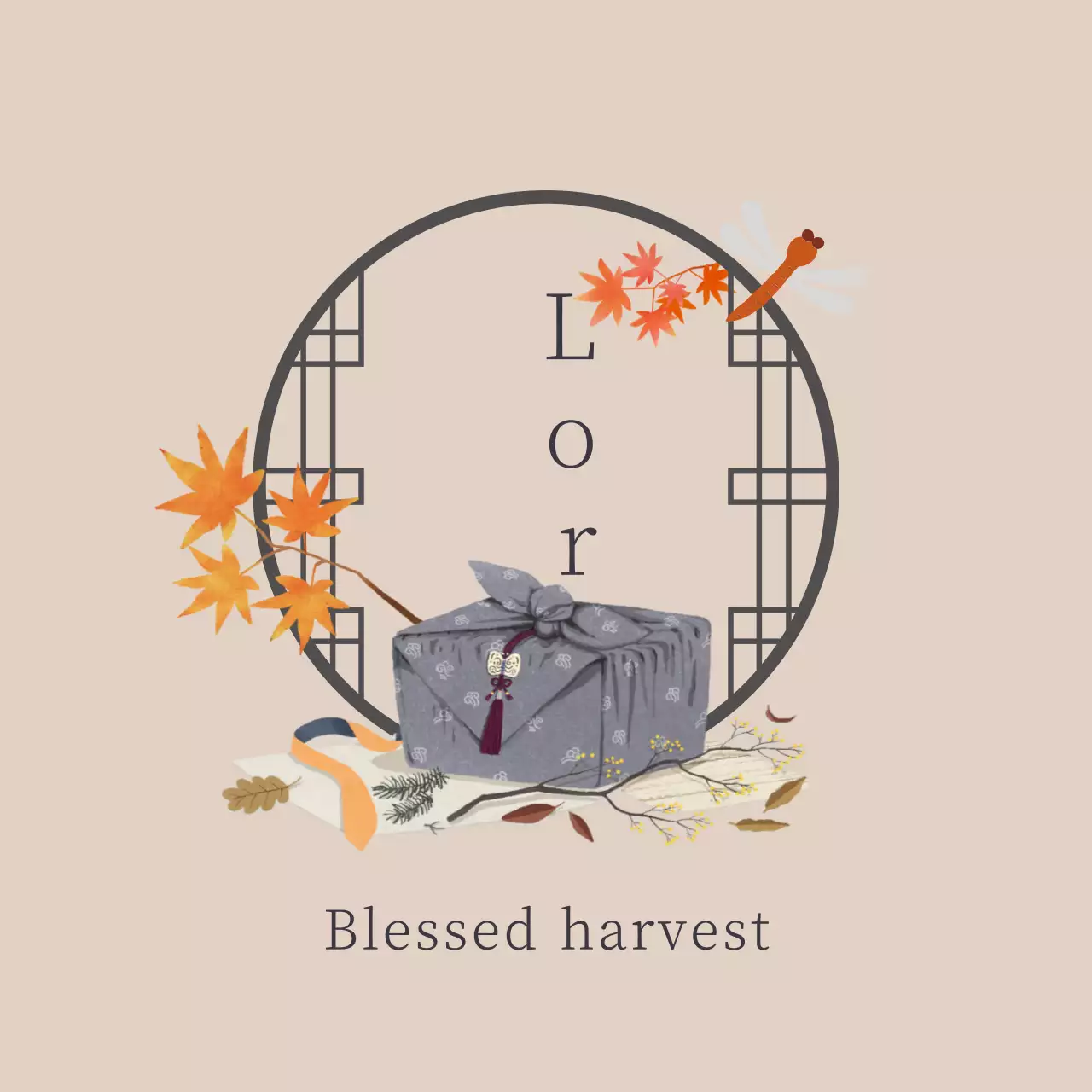 A simple Thanksgiving thank you in ivory