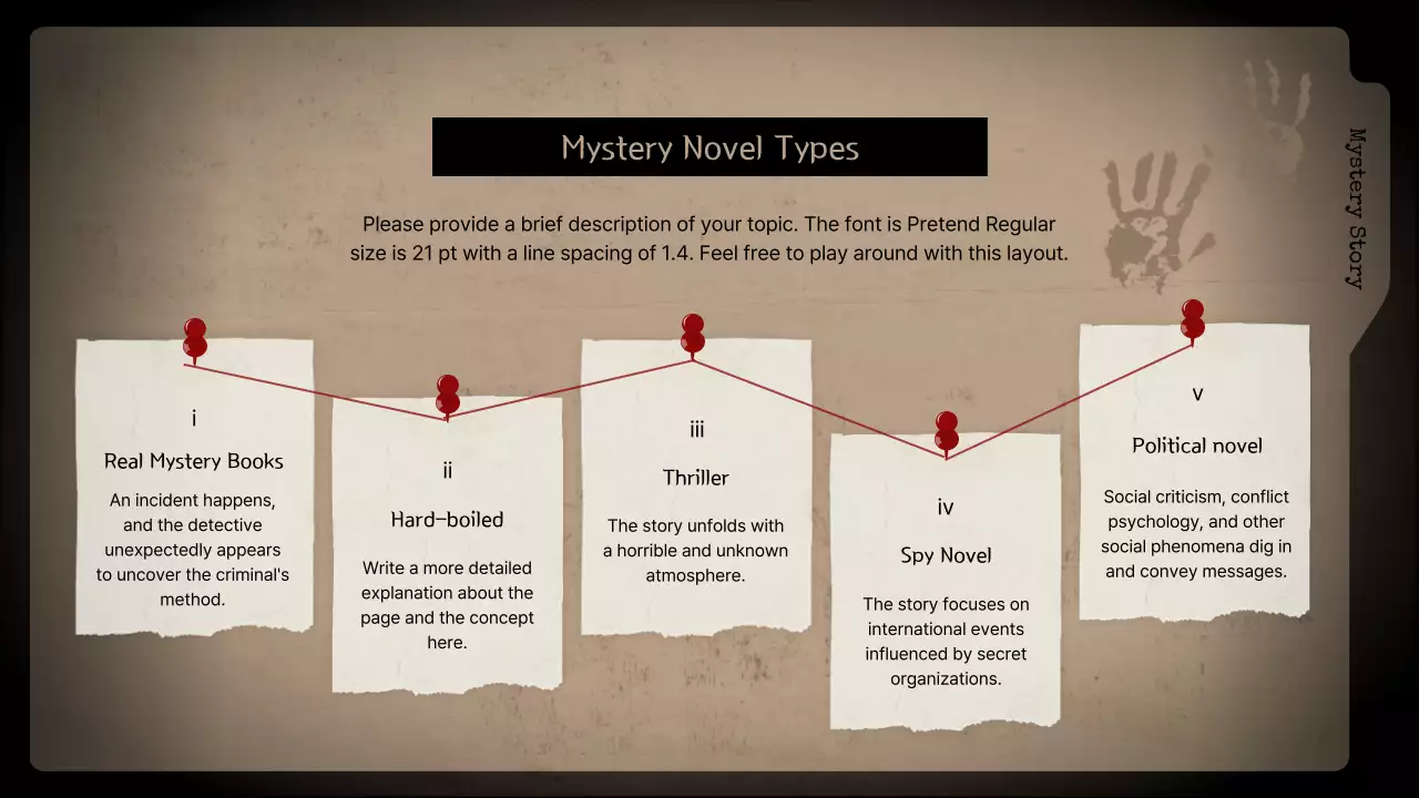 Beige Retro Mystery Storybook Presentation