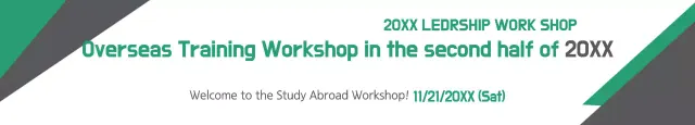 Banner de anúncio do workshop Green Modern