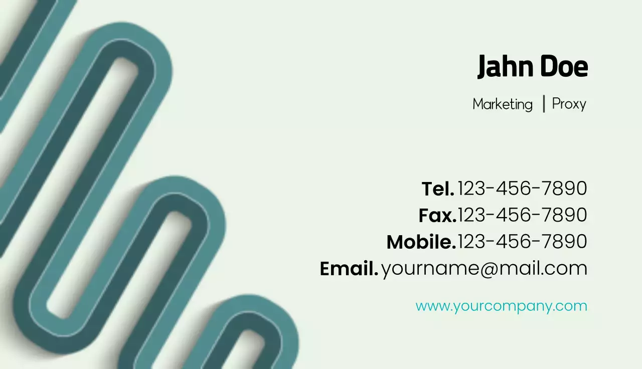 Computer graphic pattern business card