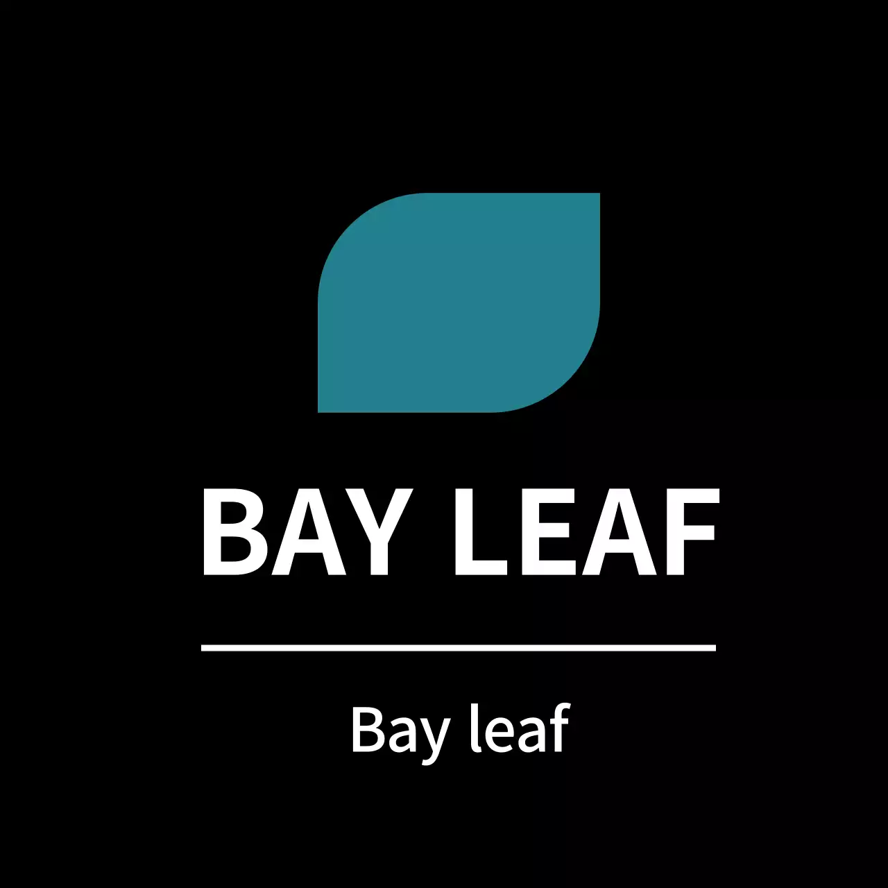 Nhãn dán lá nguyệt quế đơn giản màu đen cho nhãn món ăn kèm