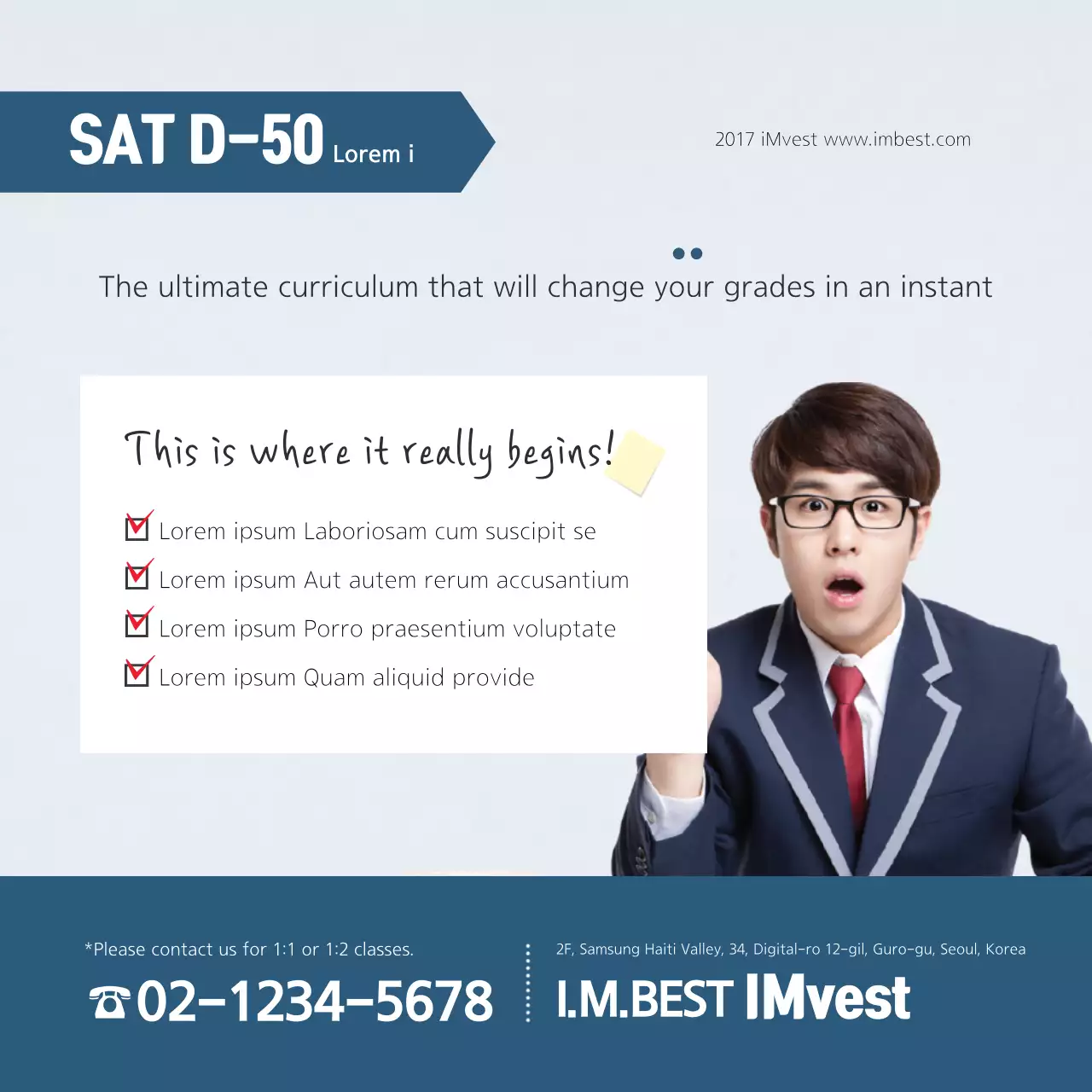 Blue Modern Sat Promotion Banner