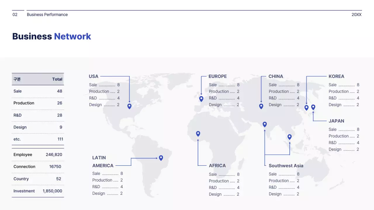 Simple concept in navy blue and white corporate management report