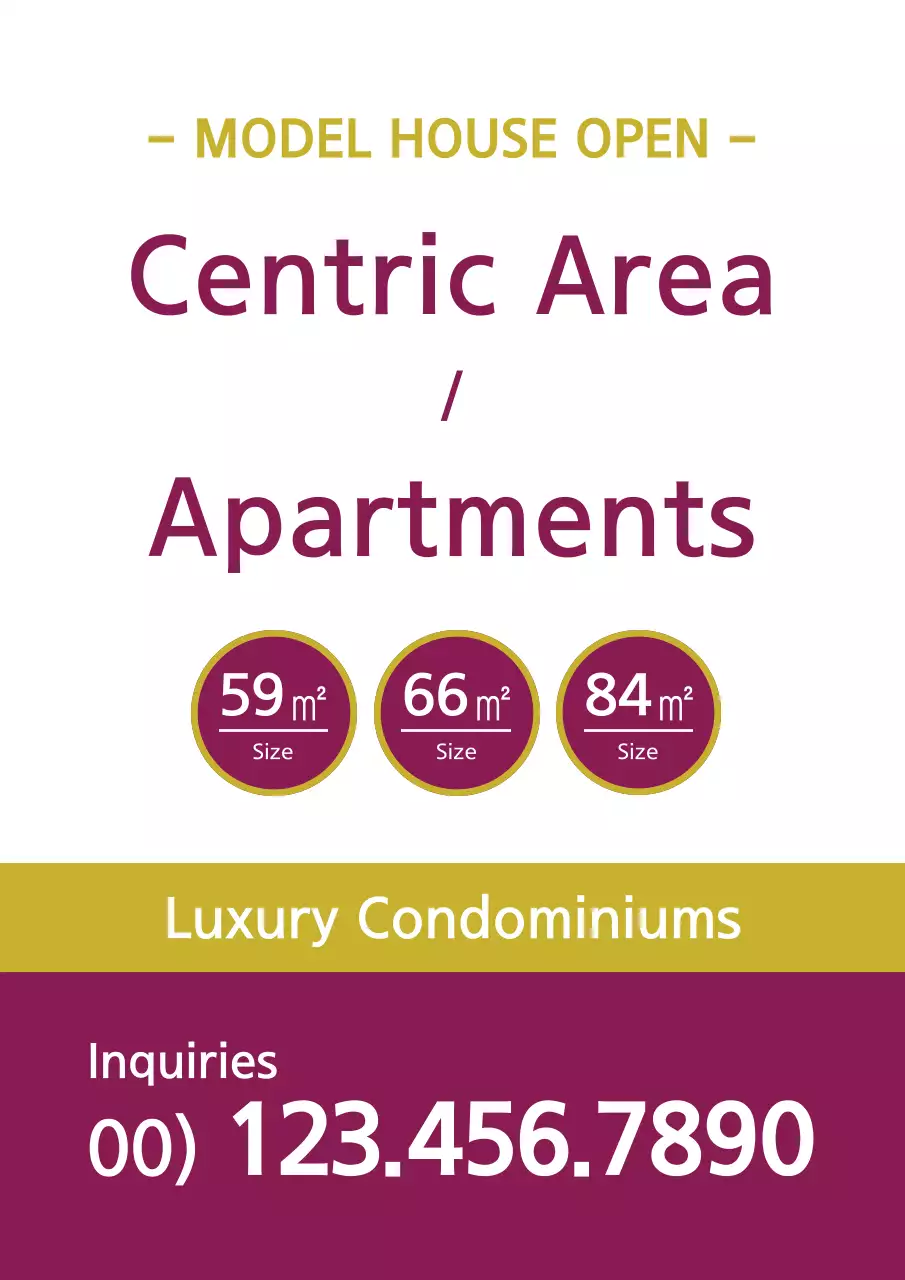 Gold Modern Apartments Promotion Poster