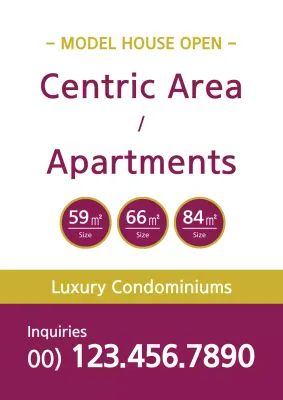 Gold Modern Apartments Promotion Poster