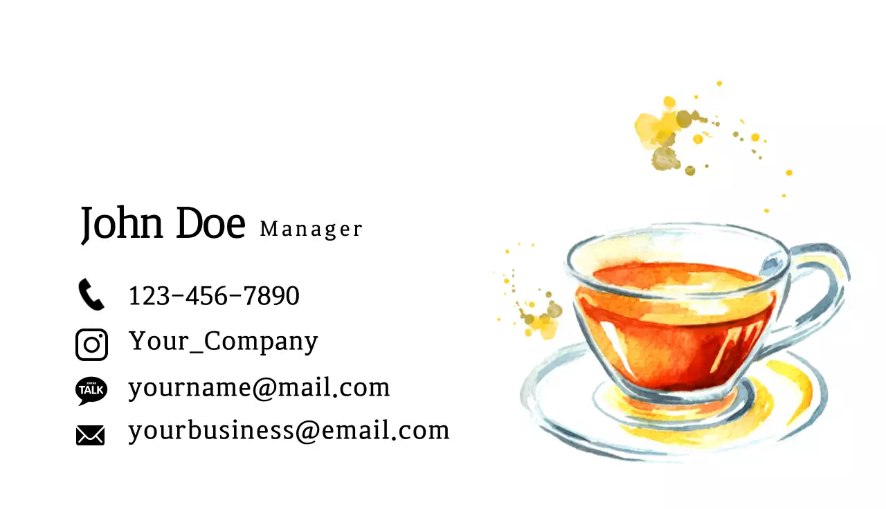 White Minimal Cafe Business Card