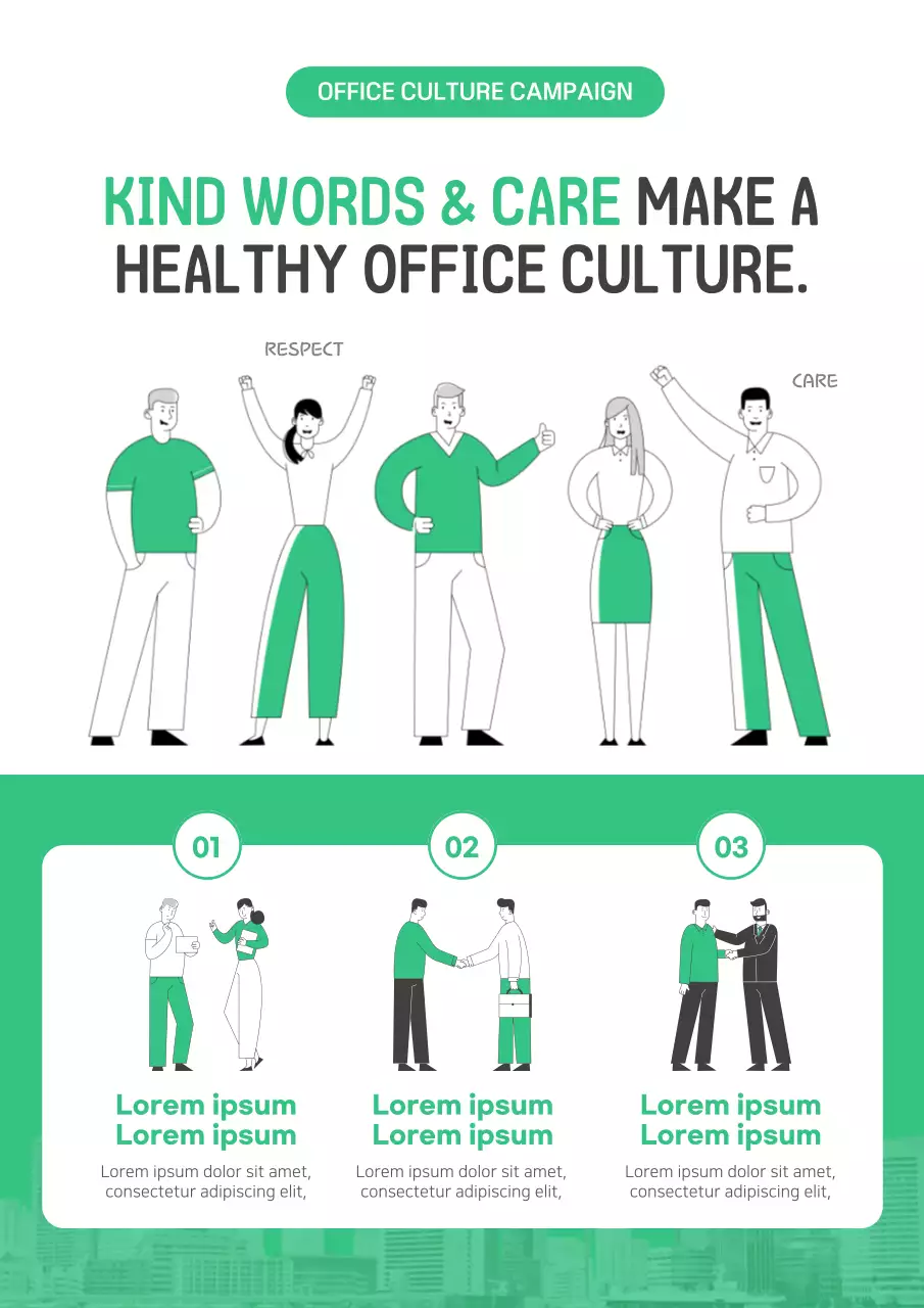 Green Minimal Office Guide Poster