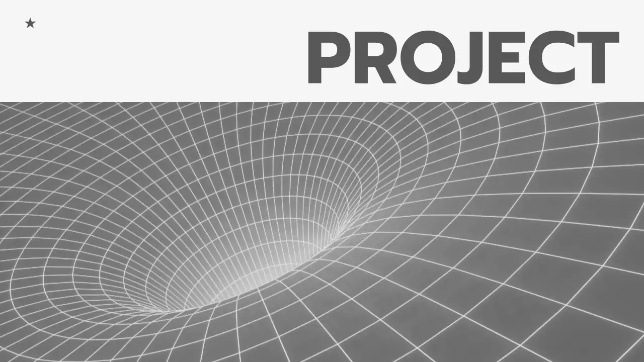 A clean planner portfolio with a black-and-white pattern in white and gray