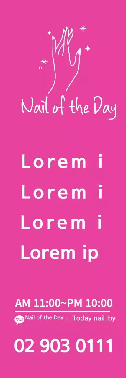 Banner de promoção de unhas da moda rosa