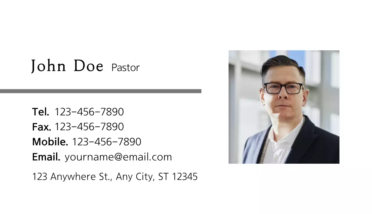 Black Traditional Church Business Card