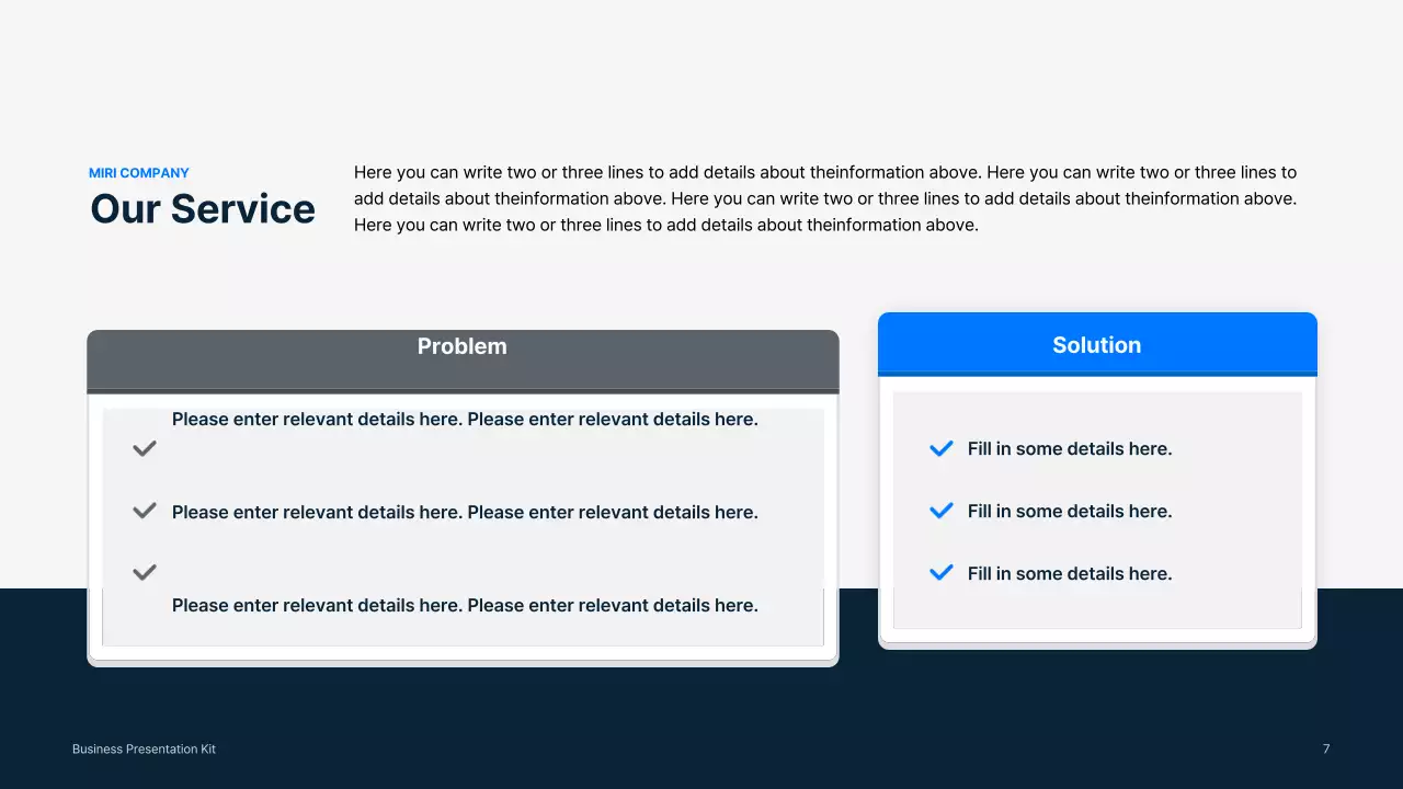 Simple business materials in blue and gray