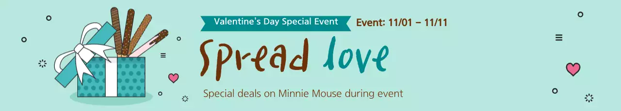 Mint Trendy Love Promotion Banner