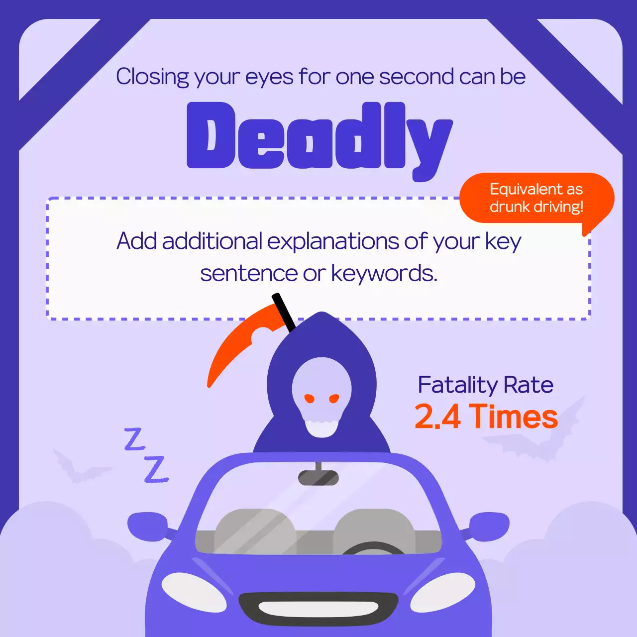 Introducing purple and orange drowsy driving information