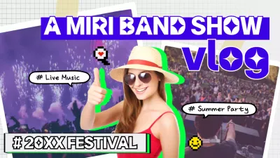 Purple Trendy Festival Vlog YouTube Thumbnail