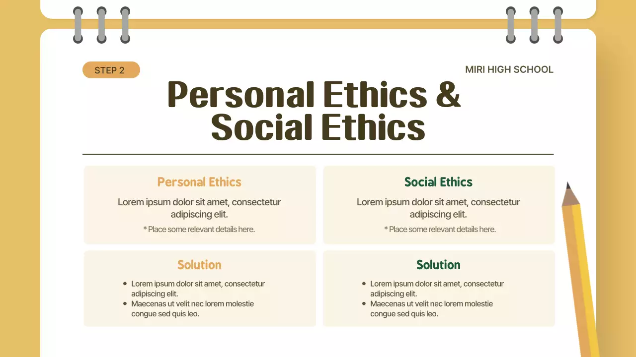 Yellow and Green Classroom Concepts Ethics Lesson