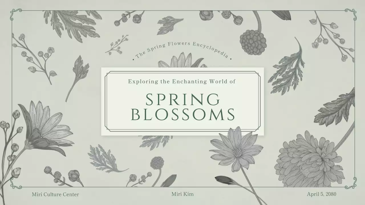 A floral springtime liberal arts theme with a minty background