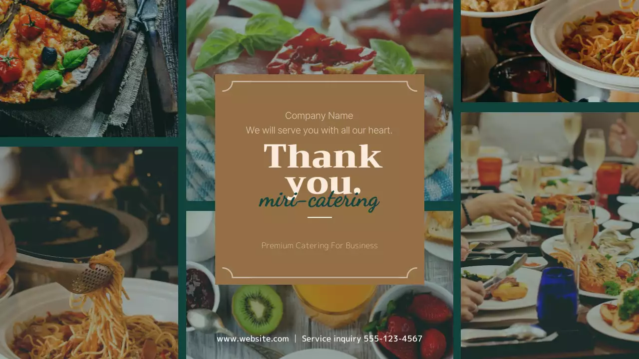 Green Elegant Catering Promotion Presentation