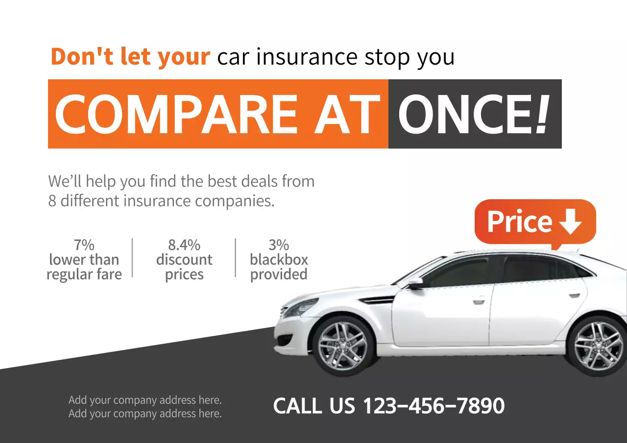 Orange Modern Insurance Promotion Poster