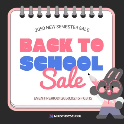 Pink Modern School Sale Promotion Instagram Post