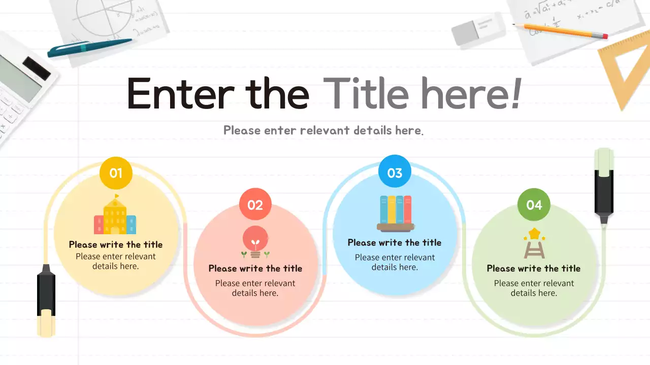 Roadmap of pastel stationery illustrations for note backgrounds