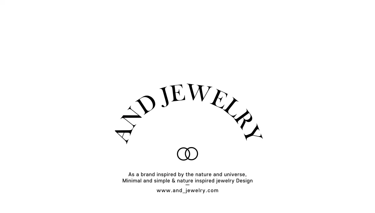 Dành cho cửa hàng trang sức với biểu tượng chiếc nhẫn màu đen thiết kế đơn giản và sang trọng