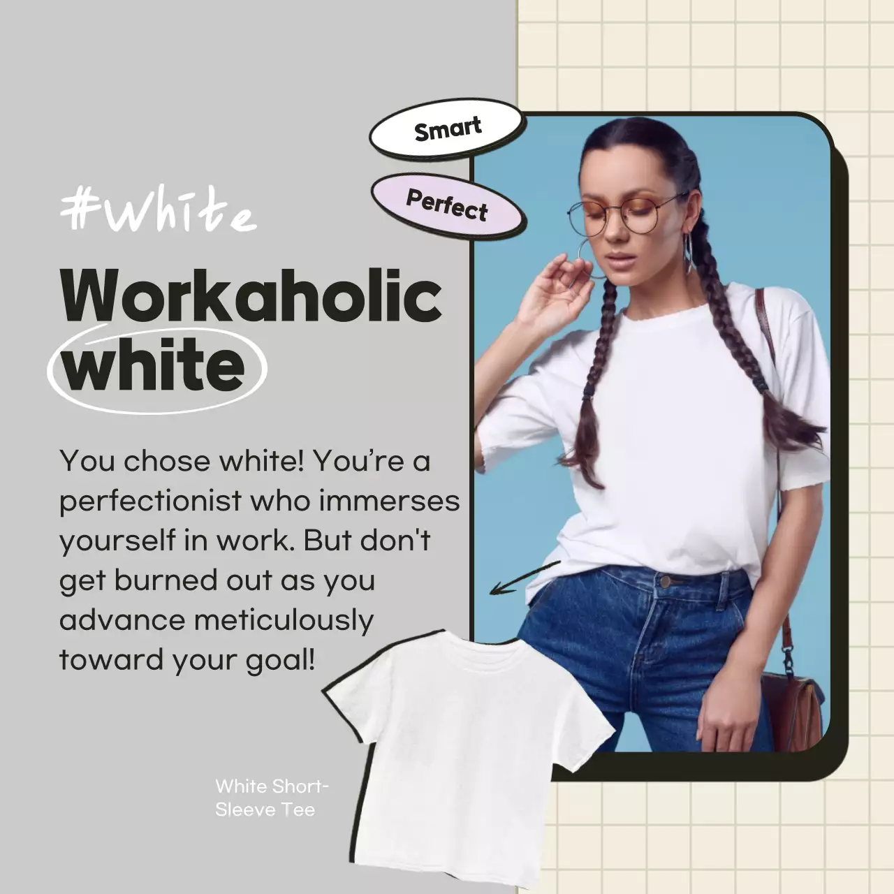 A psychological test of orange and beige t-shirt colors