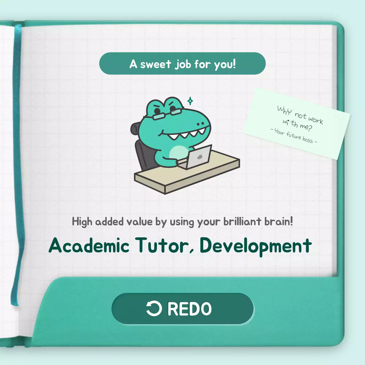 Mint Trendy Job Invitation Instagram Carousel