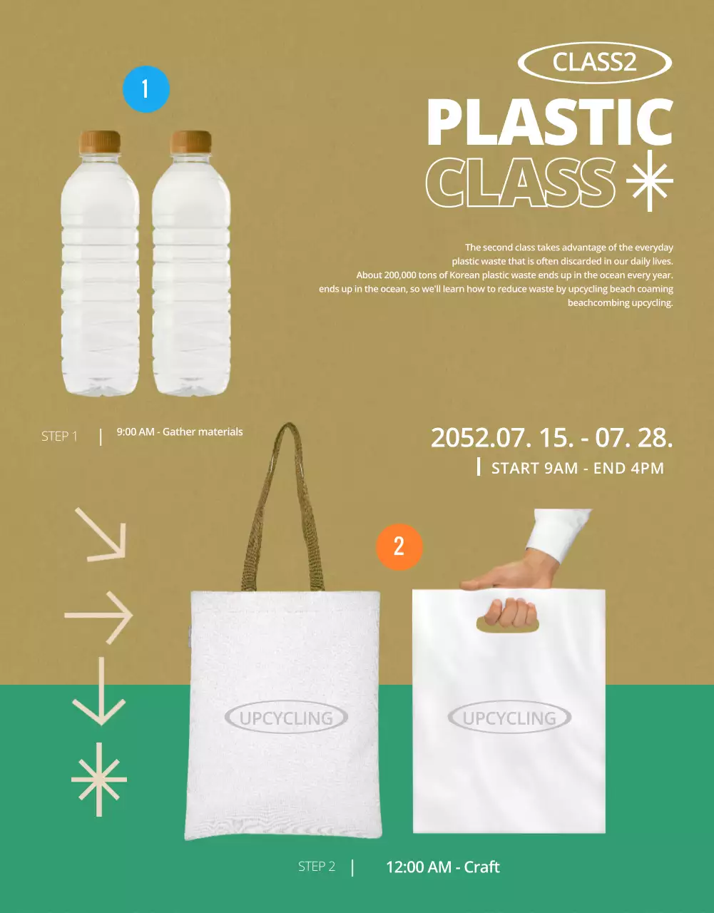 Vintage Beachcombing Workshop Guide in Green, Orange, and Blue