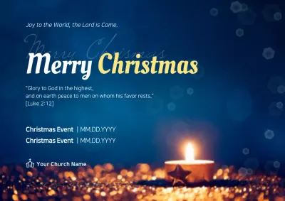 Blue Traditional Christmas Event Announcement Poster