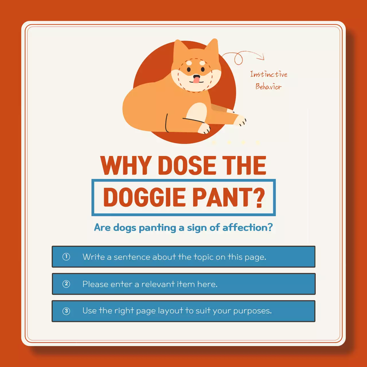 Orange Modern Puppy Guide Instagram Carousel