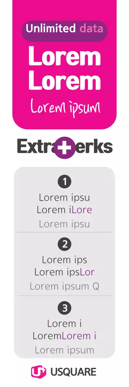 Banner de promoção de dados modernos rosa