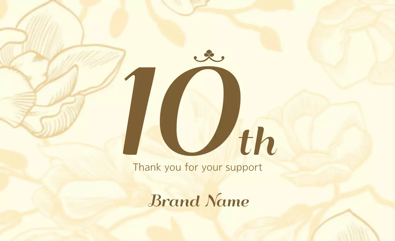 Banner de anúncio de aniversário elegante bege