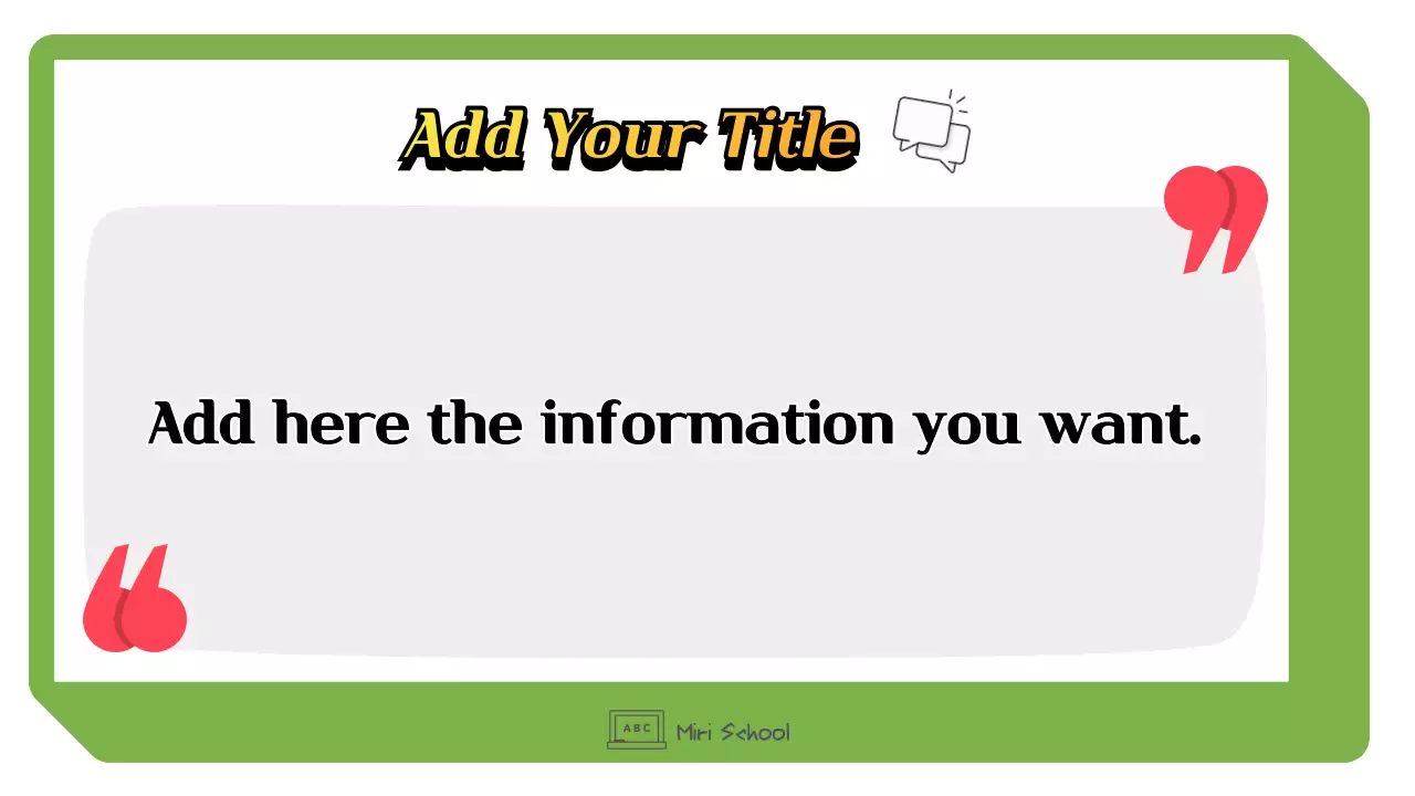 그린 미니멀 스쿨 행사 일정 발표