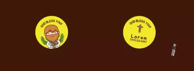 Brown point yellow character illustration church