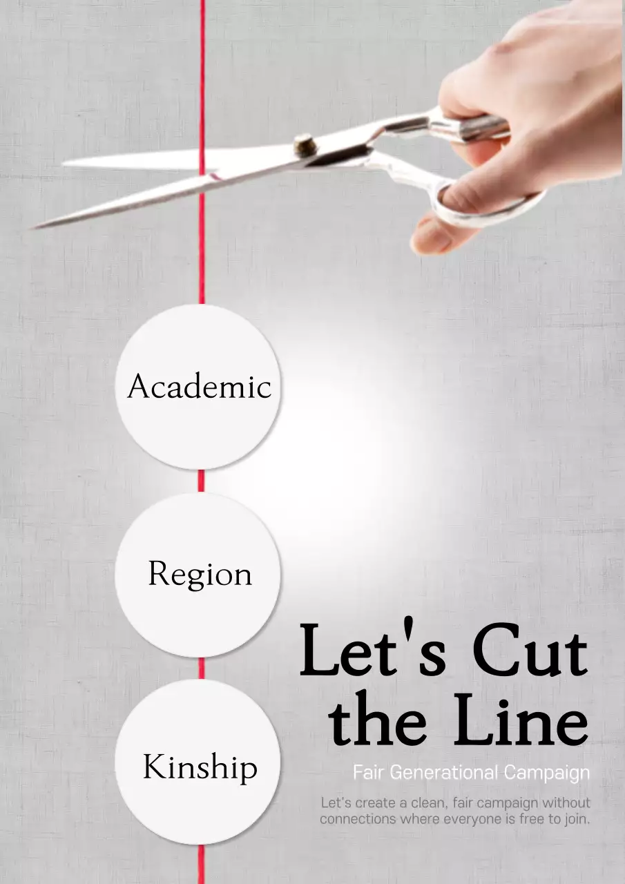 Grey Minimal Campaign Announcement Poster