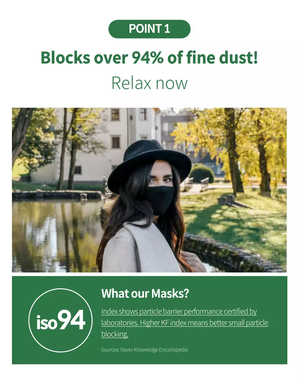 Poster Promosi Masker Wajah Modern Hijau