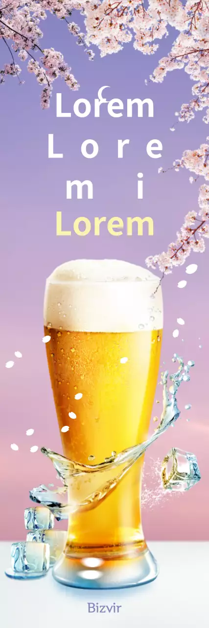 Banner de propaganda de cerveja moderna dourada