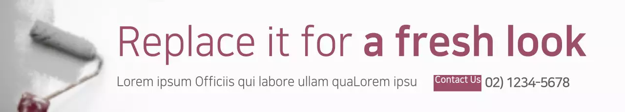 Banner de propaganda de renovação moderna cinza