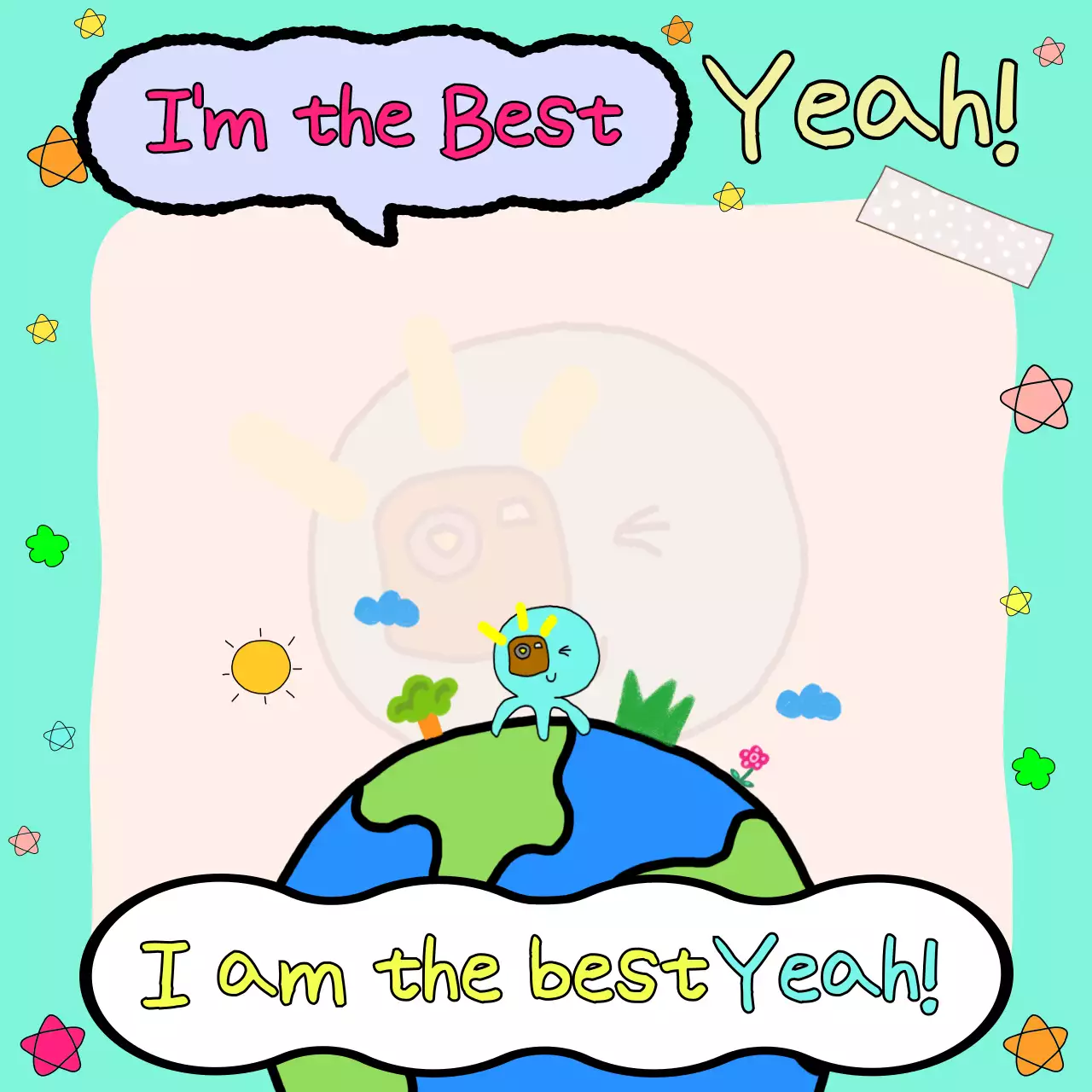 Colorful Playful Encouragement Sticker Social Media Post