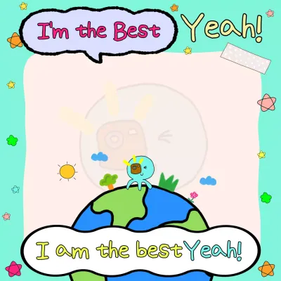 Colorful Playful Encouragement Sticker Social Media Post