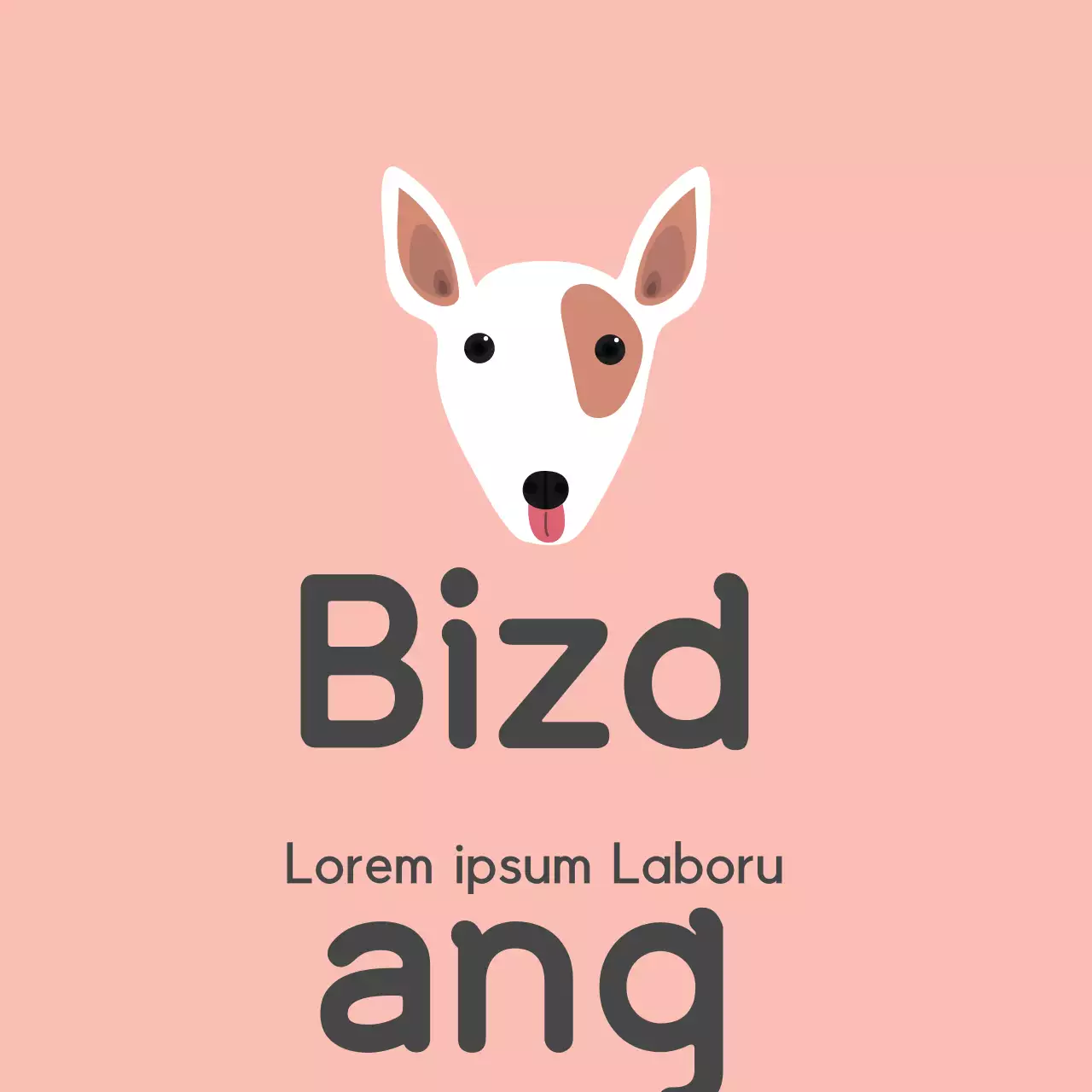 Peach Minimal Dog Advertisement Banner