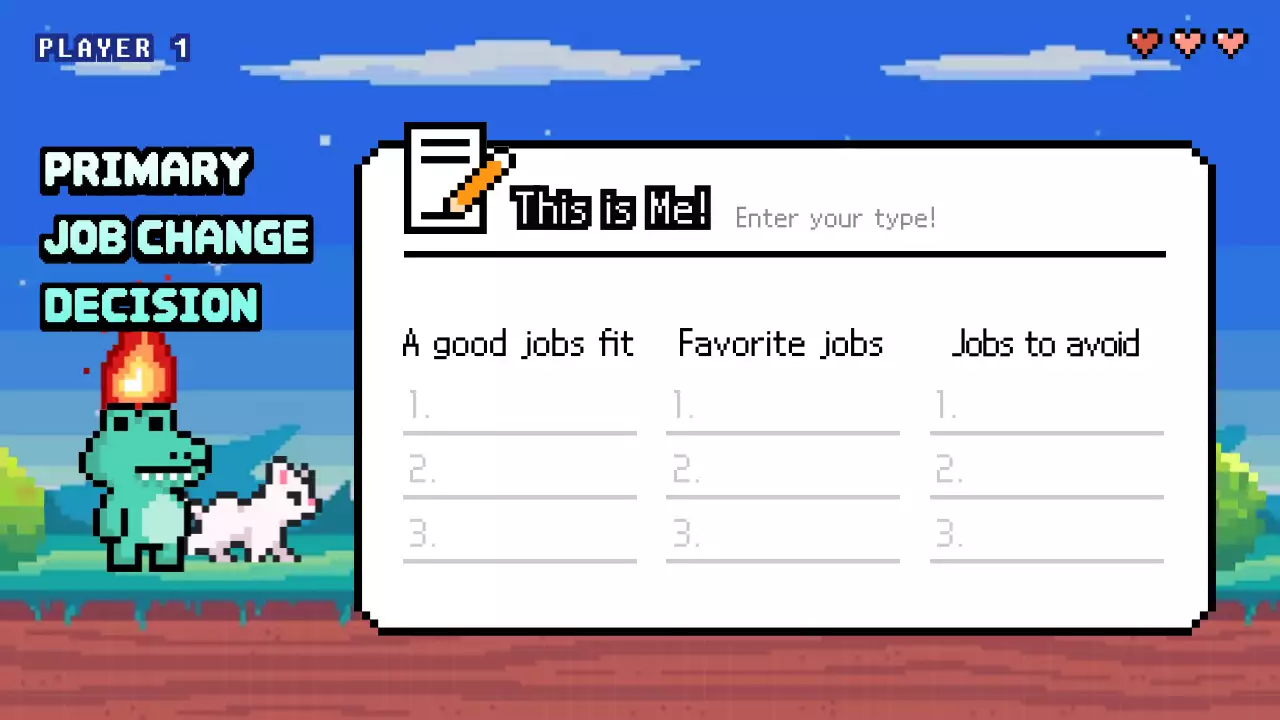 블루 레트로 커리어 가이드 프레젠테이션