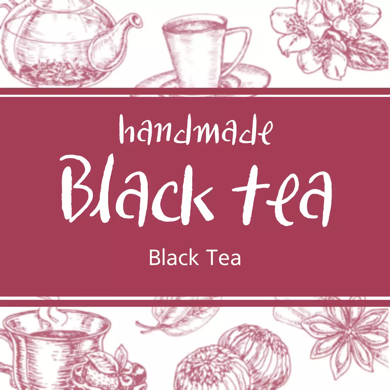 Spanduk Promosi Teh Anggur Vintage