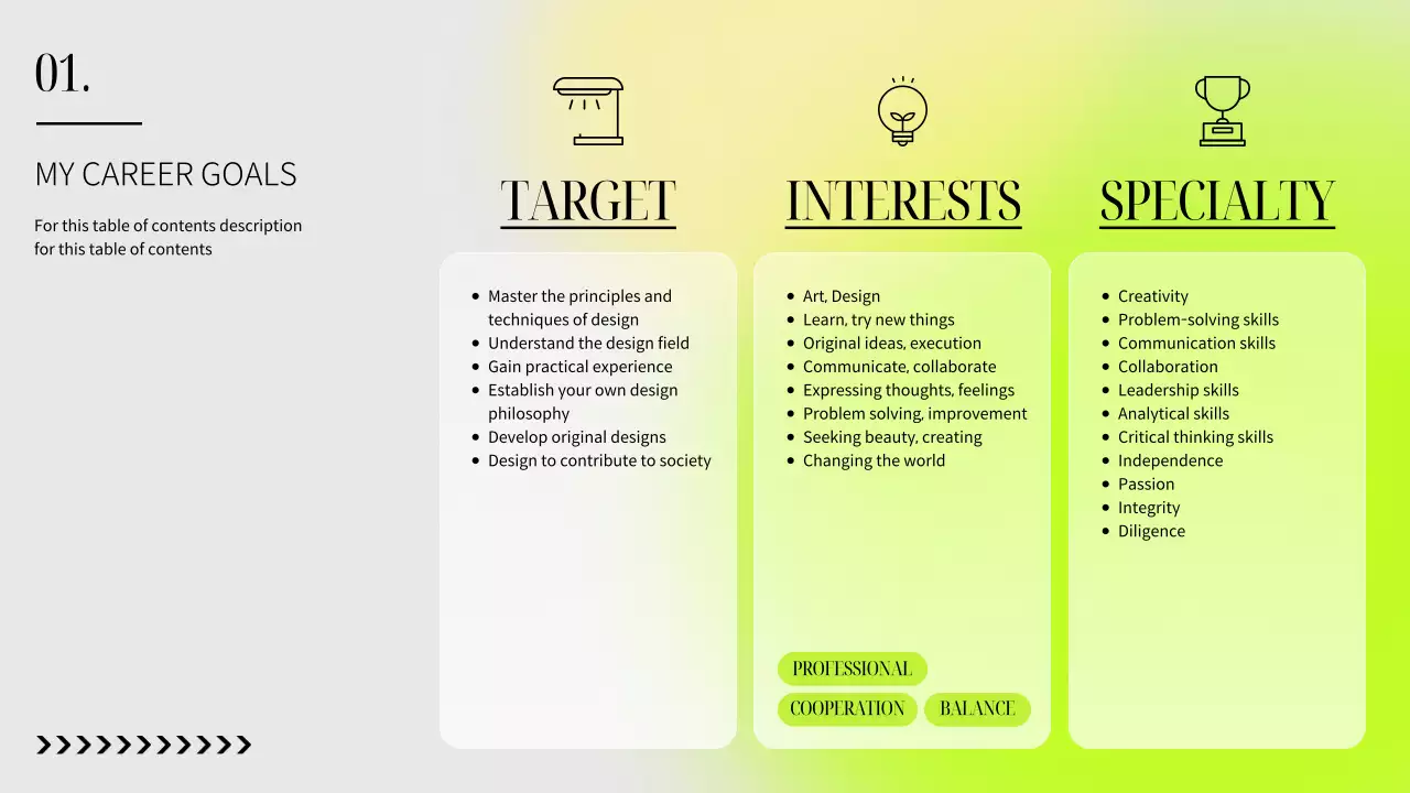 네온 미니멀 커리어 가이드 프레젠테이션