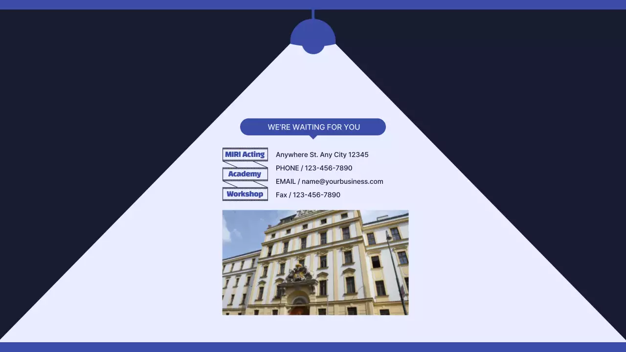 블루 모던 연기 가이드 프레젠테이션