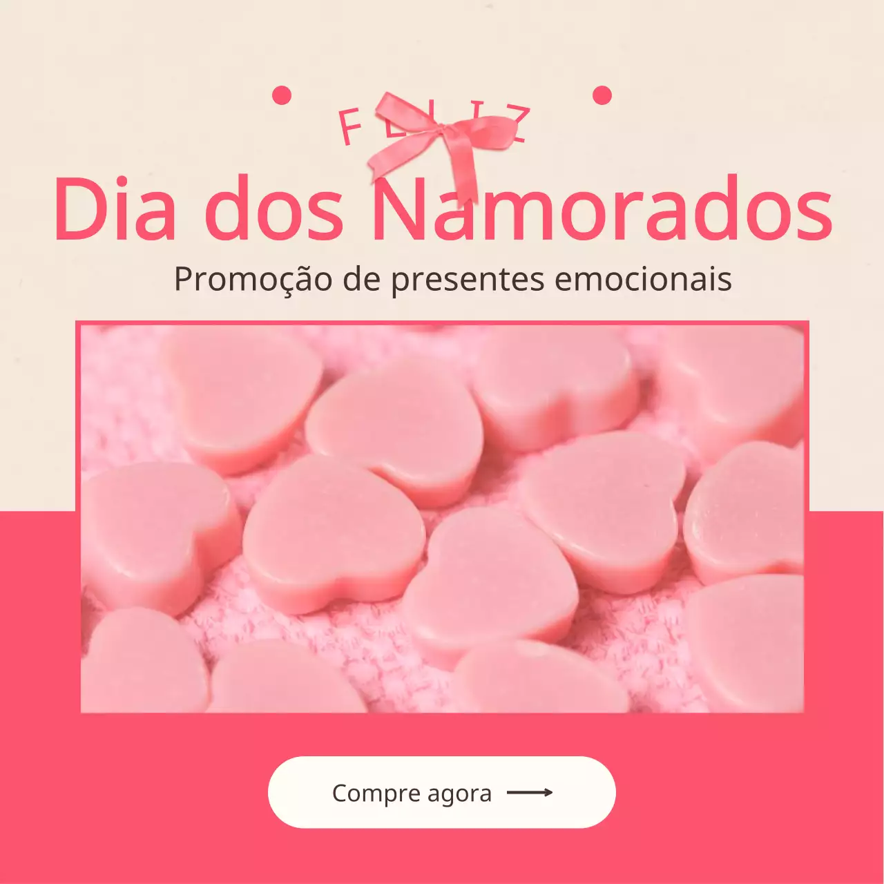 Promoção do Dia Branco com pontos de fita sobre um fundo cor-de-rosa e bege
