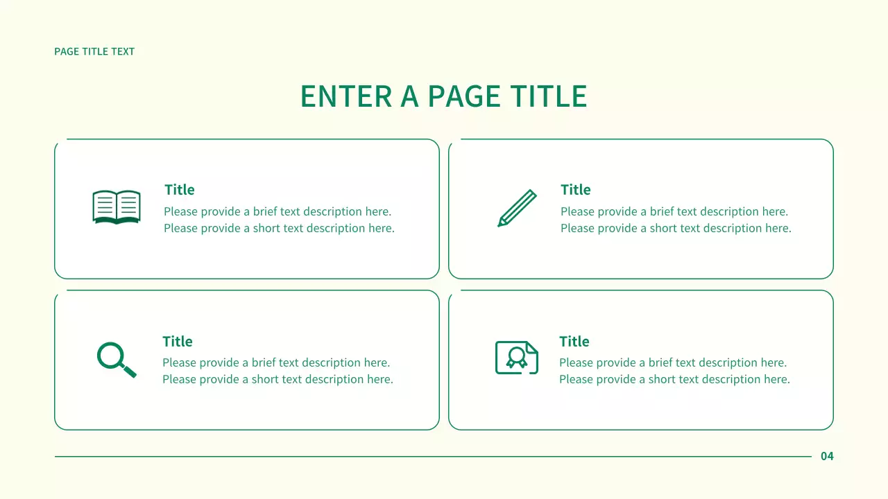 Green Simple Business Presentation