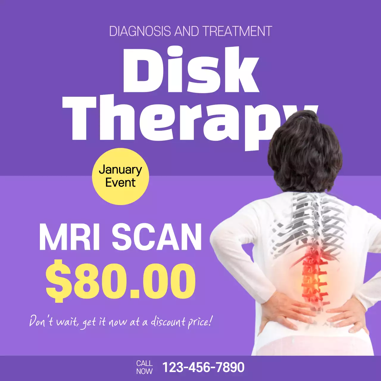 Purple Modern Therapy Promotion Instagram Post