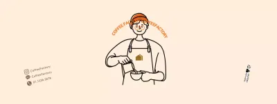 Beige simple barista cafe cup holder