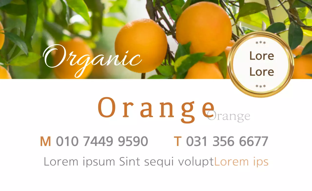 Spanduk Iklan Organik Minimal Oranye